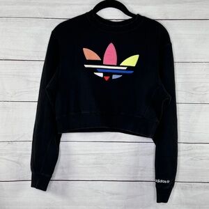 Adidas Black Cropped Sweater Size S